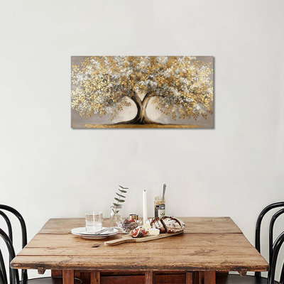 Art mural d'automne, décoration murale photos d'automne, art mural sur toile d'automne, art mural d'automne, art mural nature pour salon, peinture murale d'automne, toile prête à être accrochée, 12 po x 24 po