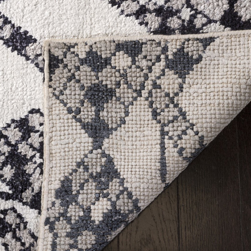 Tapis de style sud-ouest en coton et viscose noué à la main Bannon, Rectangle 9 pi x 12 pi