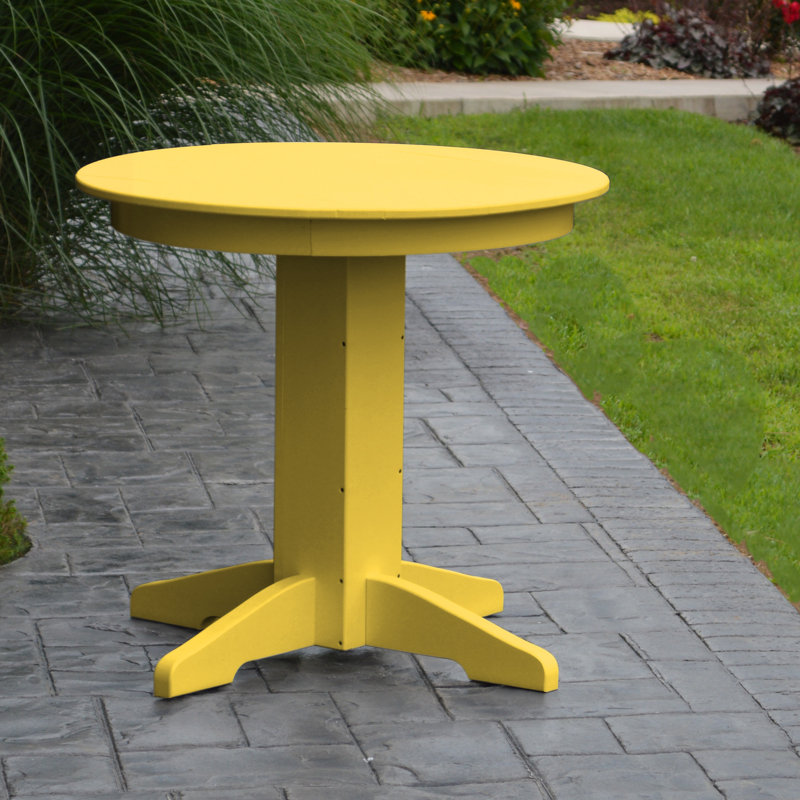 Table de salle à manger Bork, Jaune citron