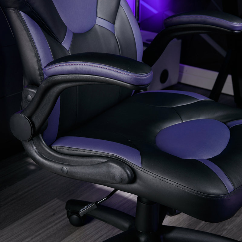 Chaise d'ordinateur Venom, mauve, Noir / bleu foncé