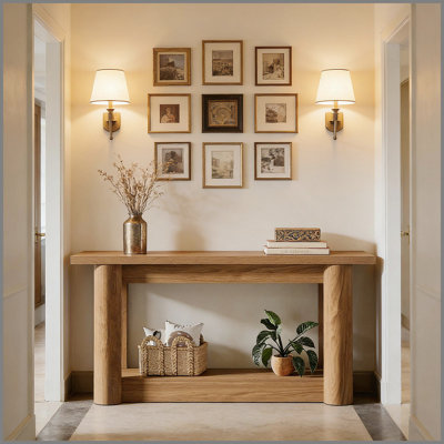 Entryway Table,2-Tier Console Table,Sofa Table