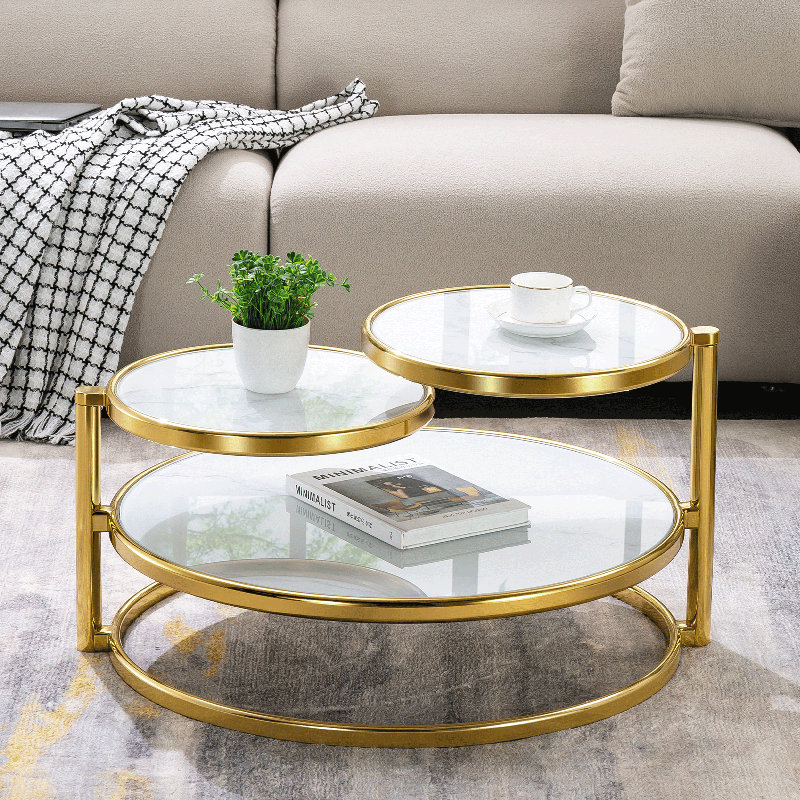 Desdee Glass Top Single Coffee Table