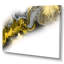 Vague de marbre jaune et gris sur blanc - peinture sur toile-67228588-67228598