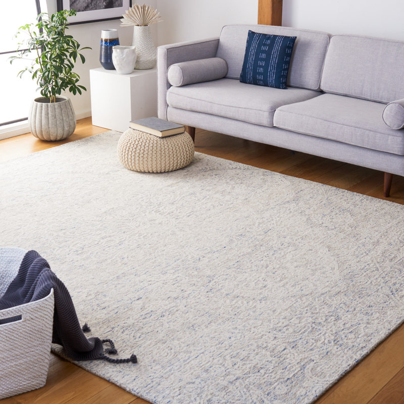 Metro Hand Tufted Indian Wool And Cotton With Latex Solid Colour Rug, Rectangle 8' x 10'