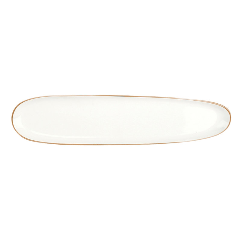 Abbesses Side Plate, White/Gold