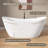 66" X 32" Freestanding Soaking Acrylic Bathtub