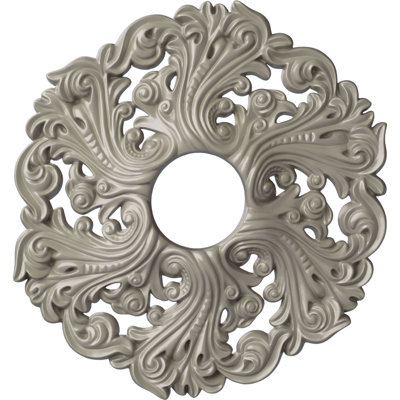 Médaillon de plafond Endurathane Sellek, DO 18 1/2 po x P 7/8 po x P 1 1/2 po (convient aux auvents jusqu'à 1 1/8 po), finition dorée de pharaons peints à la main