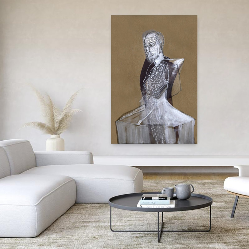 Art mural fantôme en costume, H 60 po x l 40 po