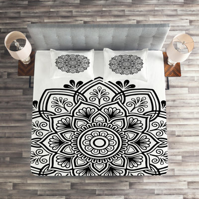 Puppy Eclectic Damask Coverlet