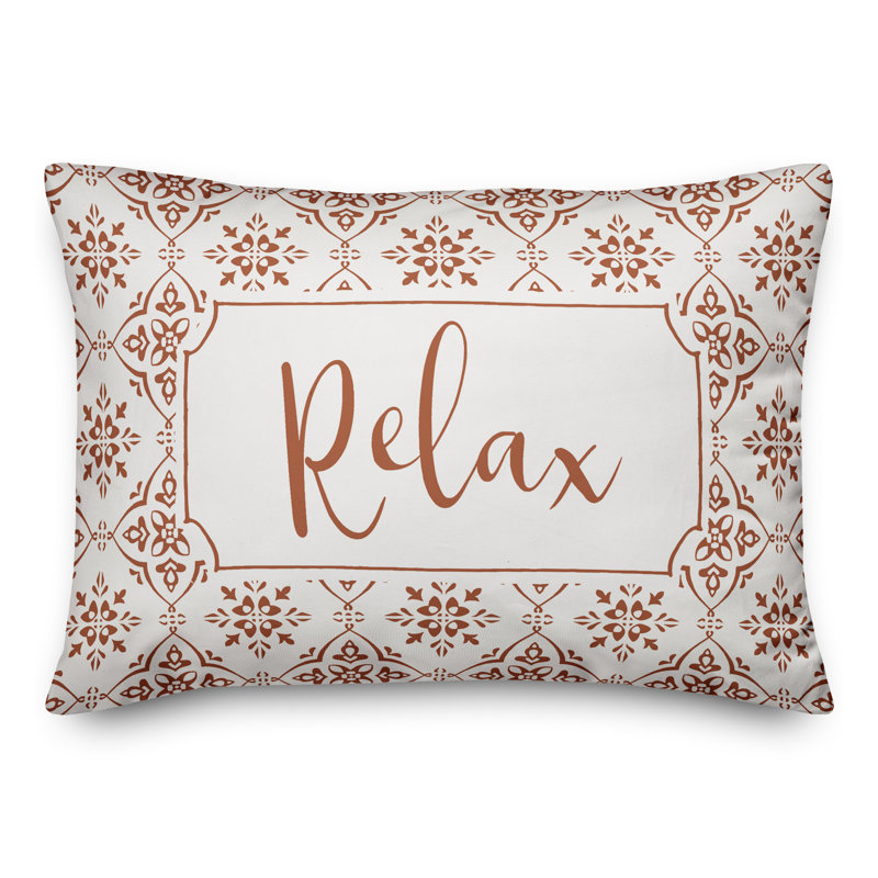  Housse de coussin rectangulaire et insert Relax, Orange