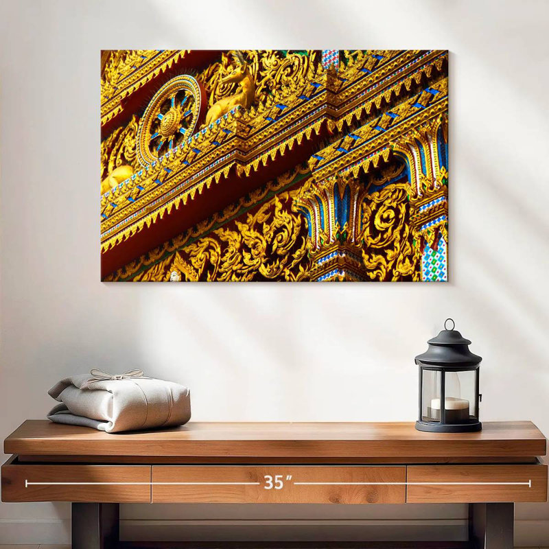 Ornement du temple thaïlandais, H 16 po x l 24 po