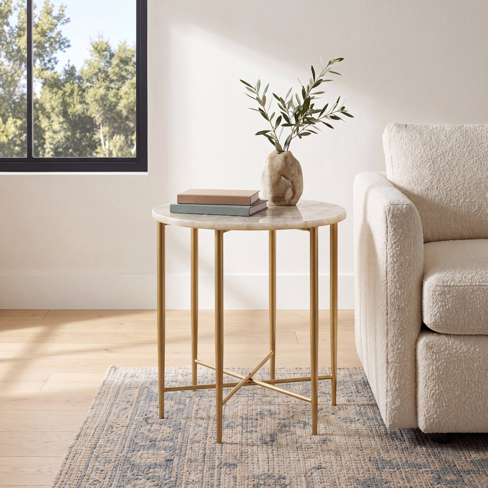 Tira Stone End Table