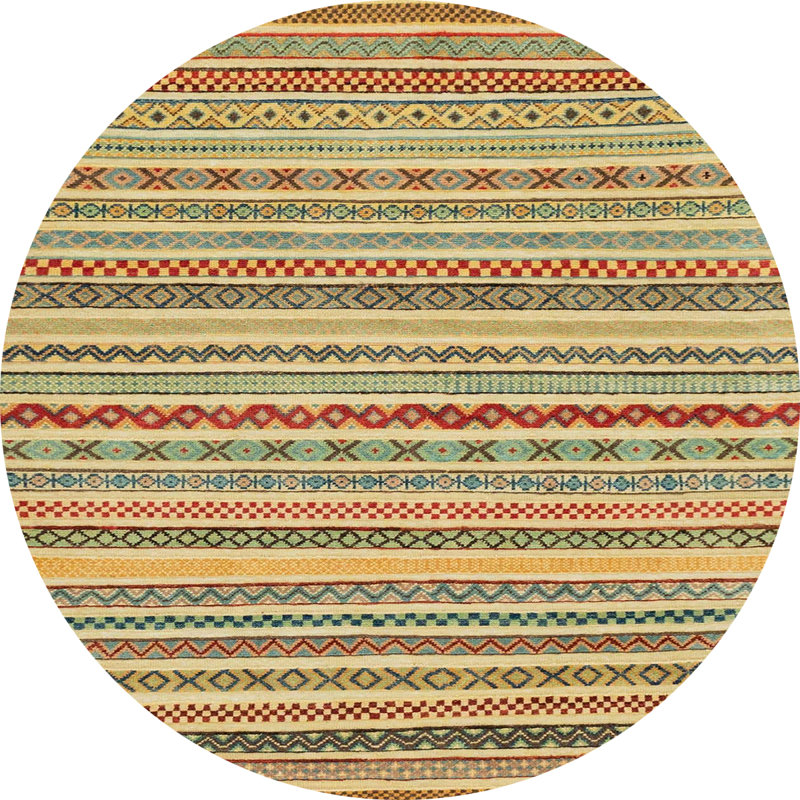 Tapis abstrait moderne 2258ABS2273, Rond 6 pi