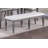 Elifils Fabric Dining Bench in Gray