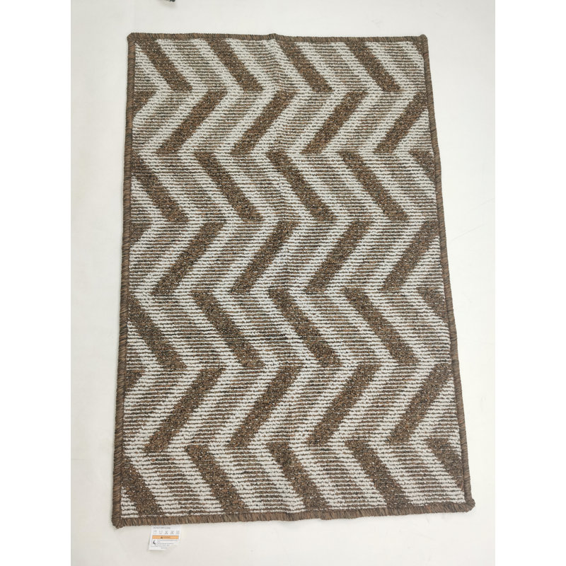 Tapis de porte d'extérieur antidérapant Blass, L 20 po x L 31 po, Brun