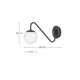 Granger Single Light Steel Dimmable Plug-in Swing Arm Sconce