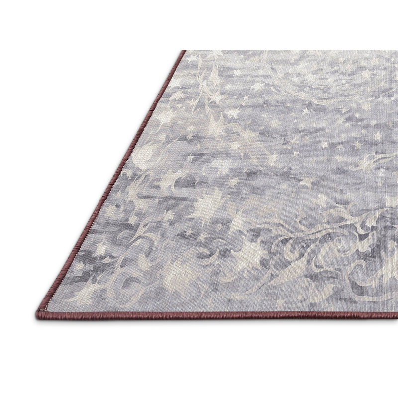 Tapis beige lavable à la machine, Carré 8 pi