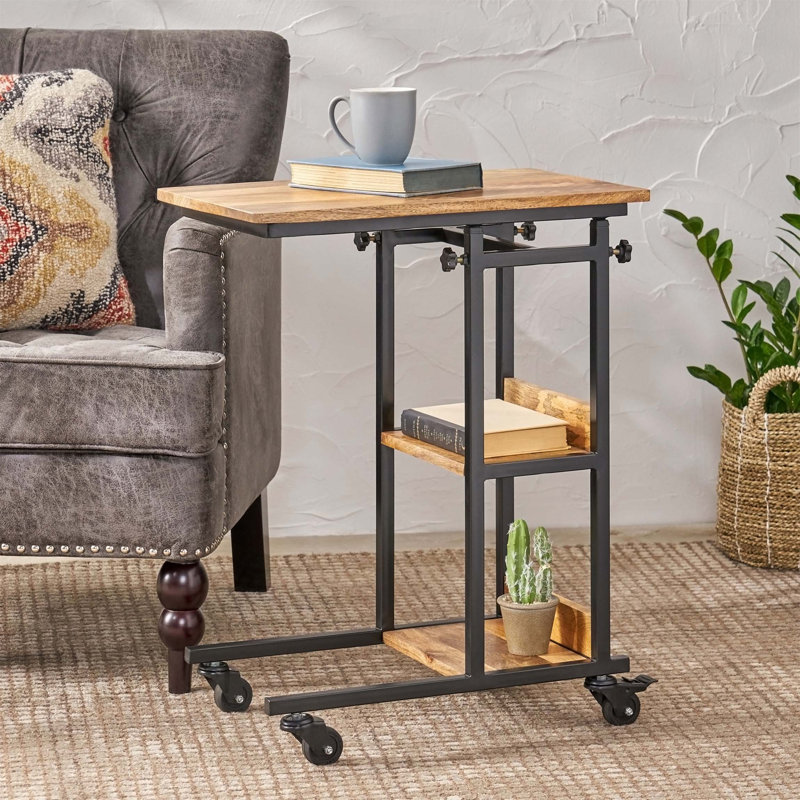 Solid Wood Top End Table