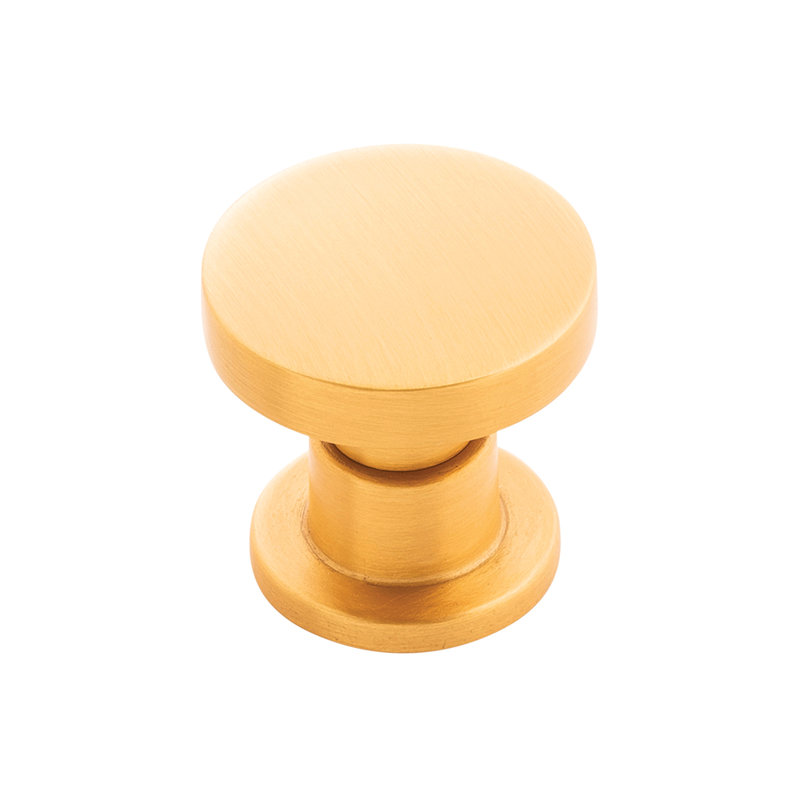Urbane Mushroom Knob, Brushed Golden Brass