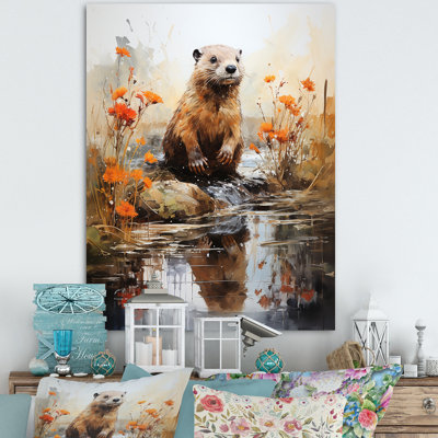 Beavers Pond Reflections Florals II - Beaver, art mural