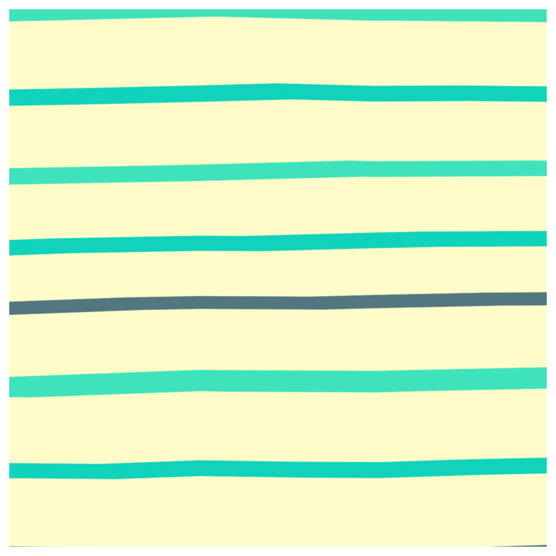 Tapis de bain vert menthe à rayures jaunes, 34in W x 21in L