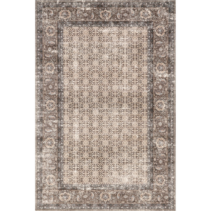 Kit Botanical SplashGuard Machine Washable Area Rug, Rectangle 5' x 8'