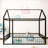 Schererville Metal House Style Floor Bed with Canopy and Guardrails-1553846326-1553846327