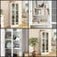 Armoire de rangement 72 po en acier avec 5 tablettes réglables et porte en verre