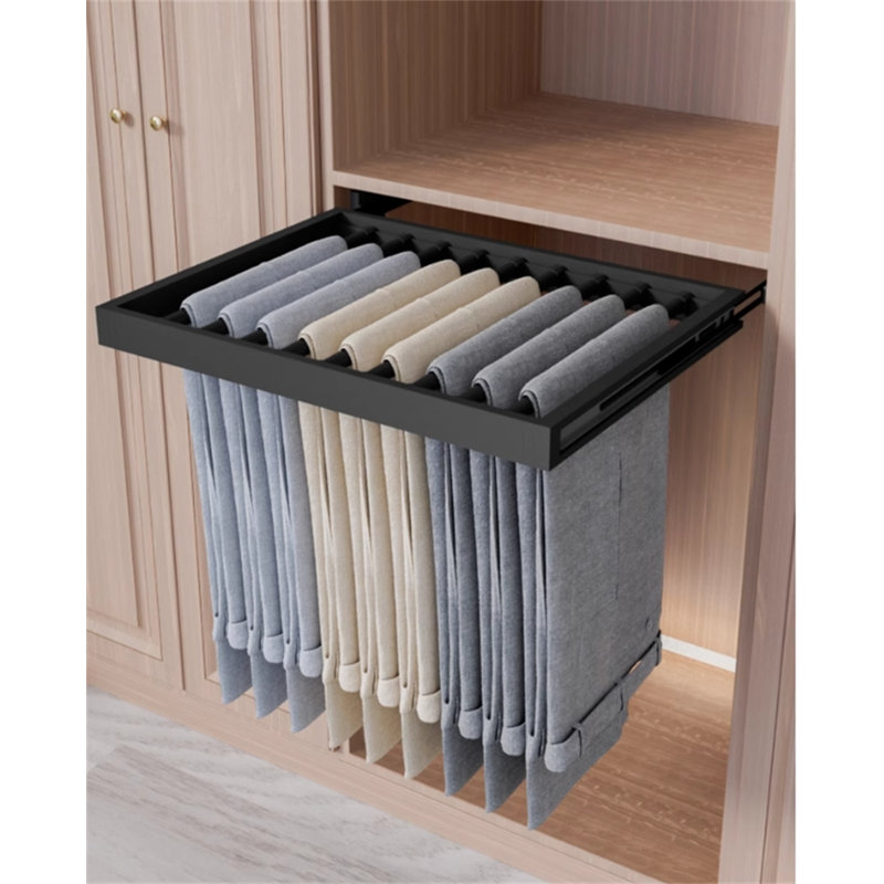 Above-Dryer Retractable Laundry Rack - Hidden Pull-Out Garment System, 1.77" H x 26" W  x 21.25" D