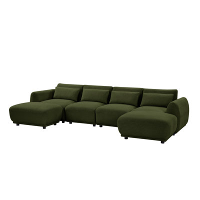 Upholstered U-Shaped Sectional Reversible