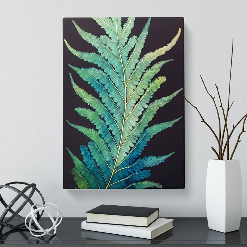 Fuhrmann Pretty Fern Leaf - Wrapped Canvas, 60cm H x 40cm W x 3cm D