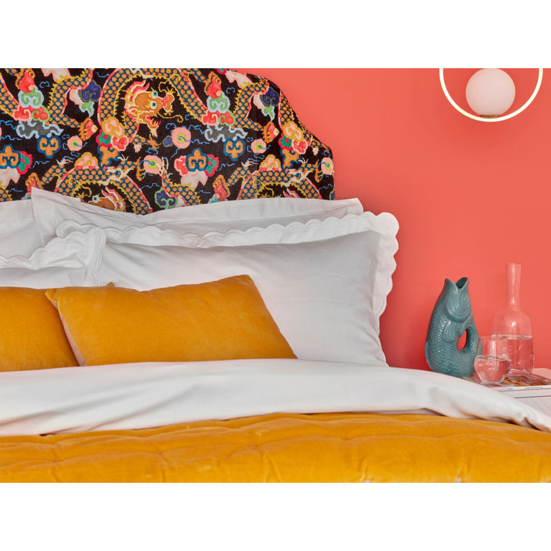 Scallop Edge Luxury Pillowcase Pair, Standard Pillowcase, White