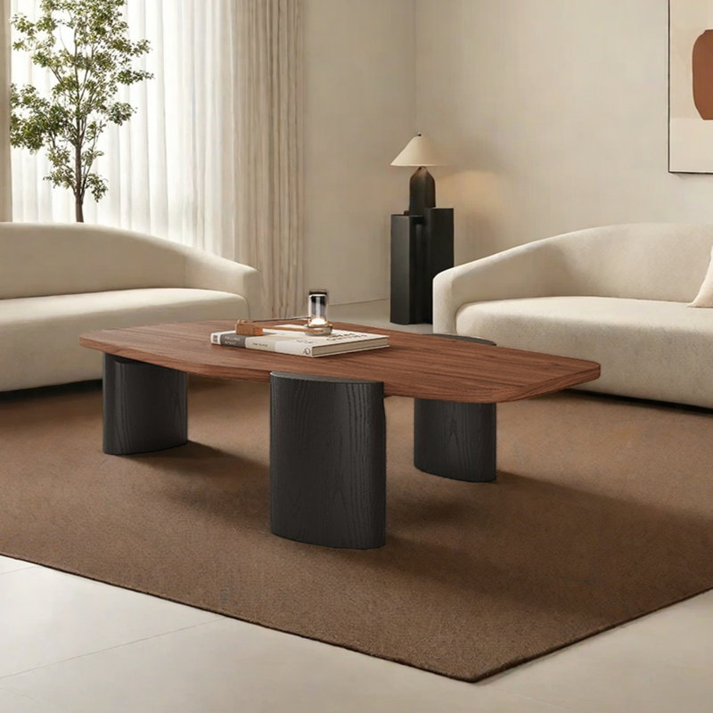 Modern Minimalist Coffee Table, 13.77" H x 59.05" L x 29.52" W