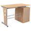 Picabo Computer Desk with Three Drawer Single Pedestal and Pull-Out Keyboard Tray-1603306033
