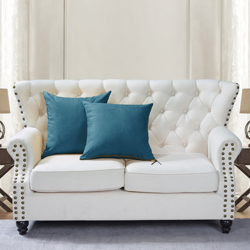 Housse de coussin carré, Sarcelle aile bleue