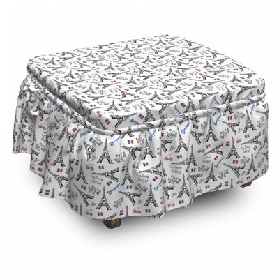 Box Cushion Ottoman Slipcover