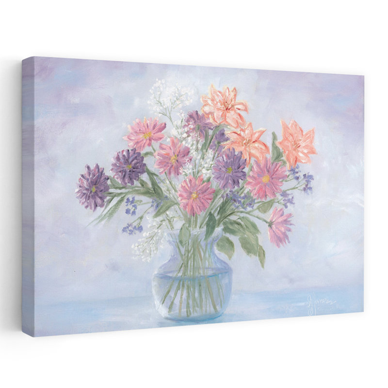 Visions of Spring, art abstrait contemporain, H 32 po x l 48 po