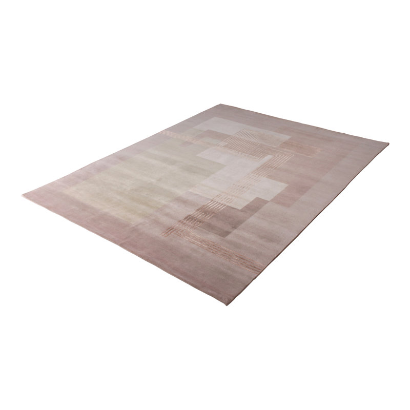 Art Deco Hand Knotted Wool Geometric Area Rug, Rectangle 12' x 15'
