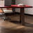Red Saddle Leather Ash Wood Writing Desk-556353477