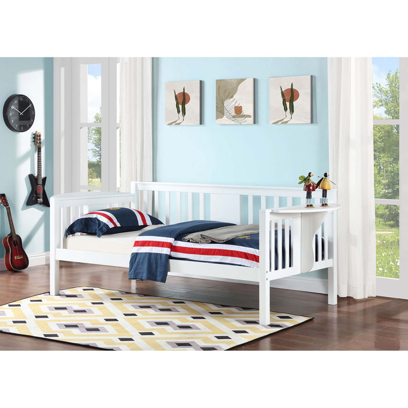 Albany Twin Daybed With Drop-Down Table, White