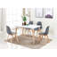 Evelin Plastic Dining Chairs with Solid Wooden Legs - Retro Side Chair for Dining Room Kitchen Living Room Office