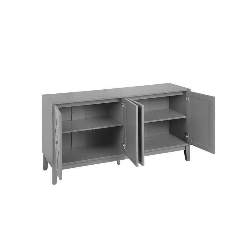 Buffets rétro en chêne noir avec rangement réglable pour la maison