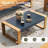  4 Pieces Aluminum Patio Furniture Set With Fire Pit Table, Oversized Seat With Hight Back Outdoor Conversation Sets-1921659844