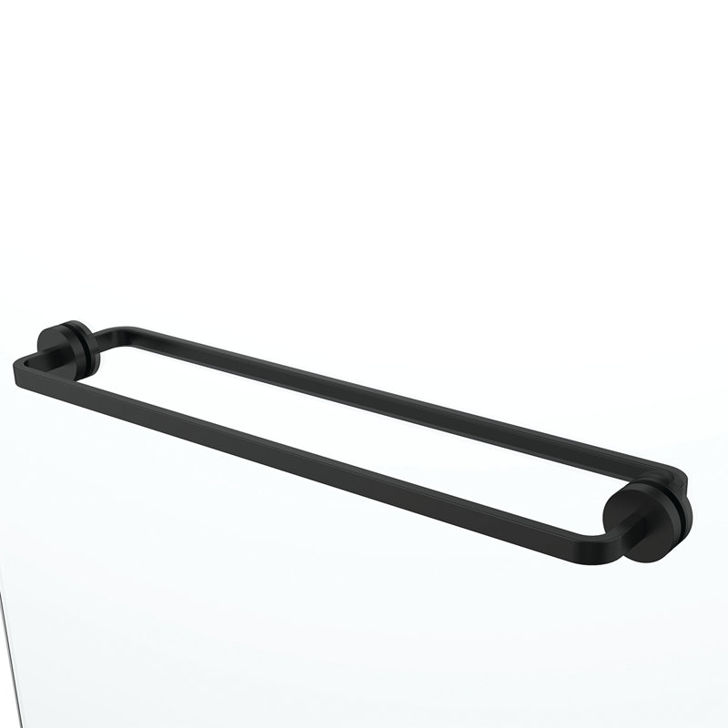 Speakman SH-2702-MB Vector 24In. Back-To-Back Towel Bar For Glass Shower Door MB, Matte Black