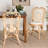 Scheel Fabric Rattan Side Chair Dining Chair