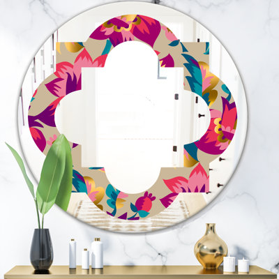 Quatrefoil Modern Frameless Wall Mirror