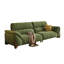 Canapé droit en chenille vert crème en tissu de style Mid-Century pour les petits espaces-129512850