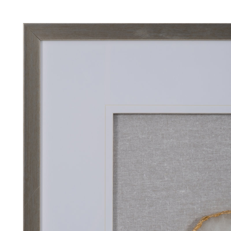 Ensemble de 2 toiles encadrées rectangulaires avec accent décoratif - Impression sous verre pour salon - 71 cm (28 pouces), beige et ivoire