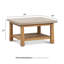 Stockton - Teak Outdoor Coffee Table w/ Polished Concrete Top