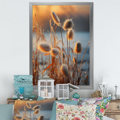 «Beachgrass Sunset Nature Herbs I», reproduction d'art sur toile